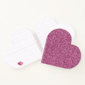 Girly Glitzy Pink Glitzer Notizblock (Innenseite)