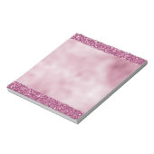 Girly Glitzy Pink Glitzer Notizblock (Rotiert)