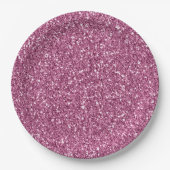 Girly Glitzy Pink Glitzer Pappteller (Vorderseite)