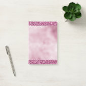 Girly Glitzy Pink Glitzer Post-it Klebezettel (Büro)