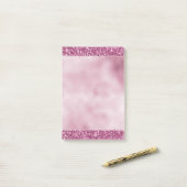 Girly Glitzy Pink Glitzer Post-it Klebezettel (Auf Schreibtisch)