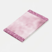 Girly Glitzy Pink Glitzer Post-it Klebezettel (angewinkelt)
