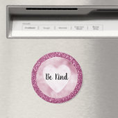 Girly Glitzy Pink Glitzer Sei nett Magnet (In Situ (Geschirrspüler))