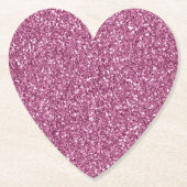 Girly Glitzy Pink Glitzer Untersetzer (Vorderseite)