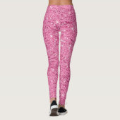 Girly Glitzy Pink Glitzer Zebra Leggings (Rückseite)