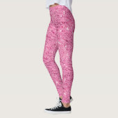Girly Glitzy Pink Glitzer Zebra Leggings (Links)