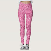 Girly Glitzy Pink Glitzer Zebra Leggings (Vorderseite)