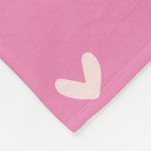Girly Gold Blush Rosa Herz Fleecedecke (Ecke)