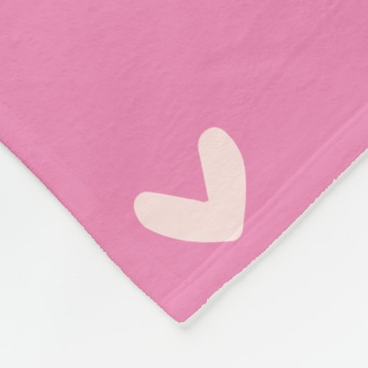 Girly Gold Blush Rosa Herz Fleecedecke (Ecke)