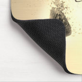 Girly, Gold Confetti, Makeup Brush, Personalisiert Mousepad (Ecke)