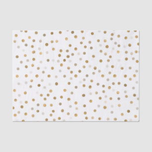 Girly Gold Dots Confetti White Design Seidenpapier