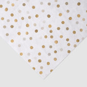 Girly Gold Dots Confetti White Design Seidenpapier (Ausschnitt)