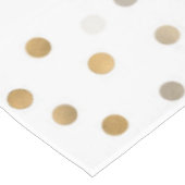 Girly Gold Dots Confetti White Design Tischdecke (Schrägansicht)