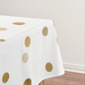 Girly Gold Dots Confetti White Design Tischdecke (Beispiel)