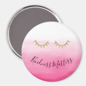 Girly Gold Eyelashes Magnet (Vorderseite/Rückseite)