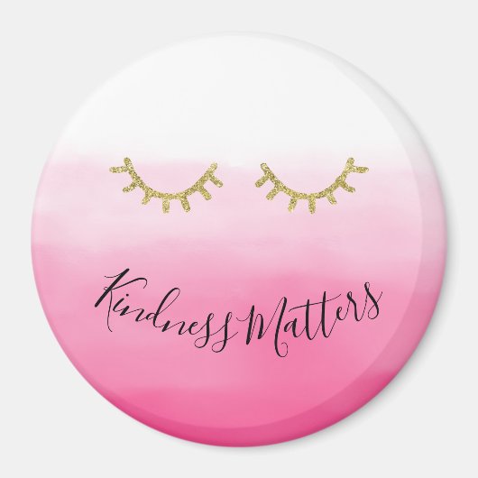 Girly Gold Eyelashes Magnet (Vorne)