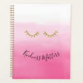 Girly Gold Eyelashes Planer (Vorderseite)