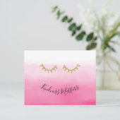 Girly Gold Eyelashes Postkarte (Stehend Vorderseite)