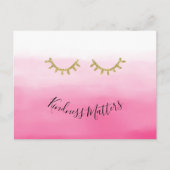 Girly Gold Eyelashes Postkarte (Vorderseite)