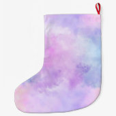 Girly Gold Glam Lila Unicorn Großer Weihnachtsstrumpf (Rückseite)