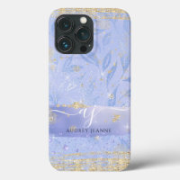 Girly Gold Glitzer Blue Jewel Foliage Name