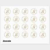 Girly Gold Glitzer Dots Modernes Minimales Logo Runder Aufkleber (Blatt)