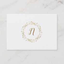 Girly Gold Glitzer Dots Modernes Minimales Logo Visitenkarte