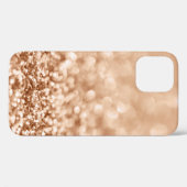 Girly Gold Glitzer Glitzern Case-Mate iPhone Hülle (Rückseite (Horizontal))