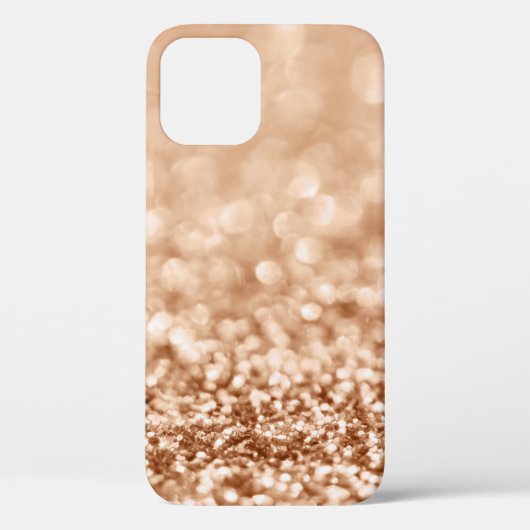 Girly Gold Glitzer Glitzern Case-Mate iPhone Hülle (Rückseite)