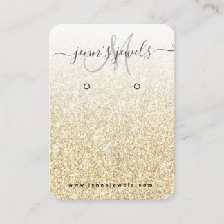 Girly Gold Glitzer Logo-Schmuckstück Visitenkarte
