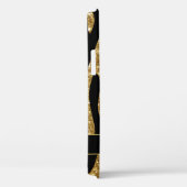 Girly Gold Glitzer Tiger Stripname Case-Mate iPhone Hülle (Rückseite / Rechts)