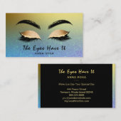 *~* Girly Gold LILA BLAU Lashes Visitenkarte (Vorne/Hinten)