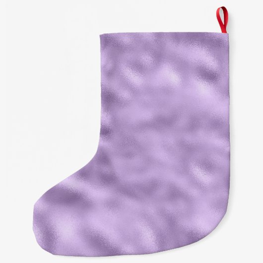 Girly Gold Lila Glitzy Glitzer Sparkone Großer Weihnachtsstrumpf (Rückseite)