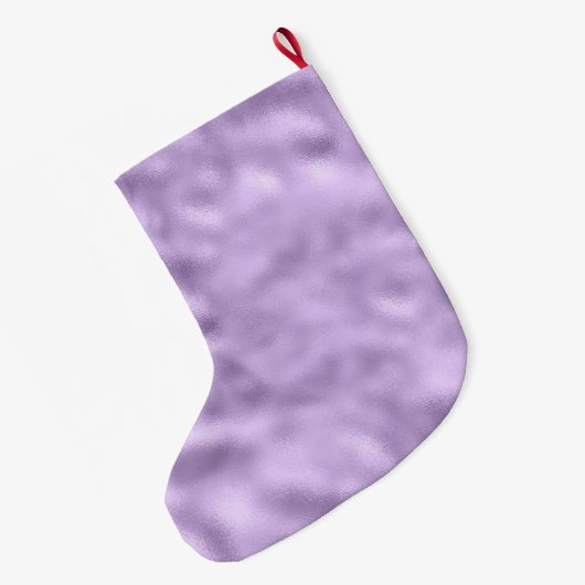Girly Gold Lila Glitzy Glitzer Sparkone Großer Weihnachtsstrumpf (Rückseite (Hängend))