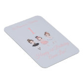 Girly Gold Pink Ballerina Princess 1. Geburtstag Magnet (Rechte Seite)