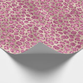 Girly Gold Pink Leopard Print Glitz   Geschenkpapier (Ecke)
