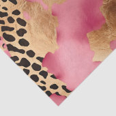 Girly Gold Pink Leopard Seidenpapier (Detail)