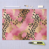 Girly Gold Pink Leopard Seidenpapier (Handwerk)