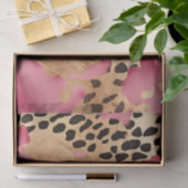 Girly Gold Pink Leopard Seidenpapier (Geschenk)