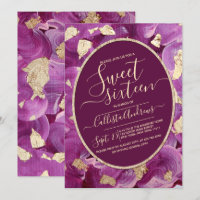 Girly Gold Plum Lilac Akrylpinsel Sweet 16