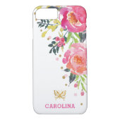 Girly Goldschmetterling/schickes Aquarell mit Case-Mate iPhone Hülle (Rückseite)
