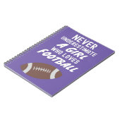 Girly Golf Football Geschenke für Mädchen Kinder f Notizblock (Linke Seite)