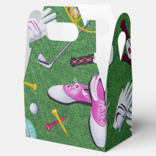 Girly Golf-Muster-Bevorzugungs-Kasten Geschenkschachtel
