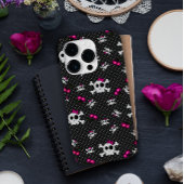 Girly Goth Skulls mit rosa Bows Case-Mate iPhone Hülle