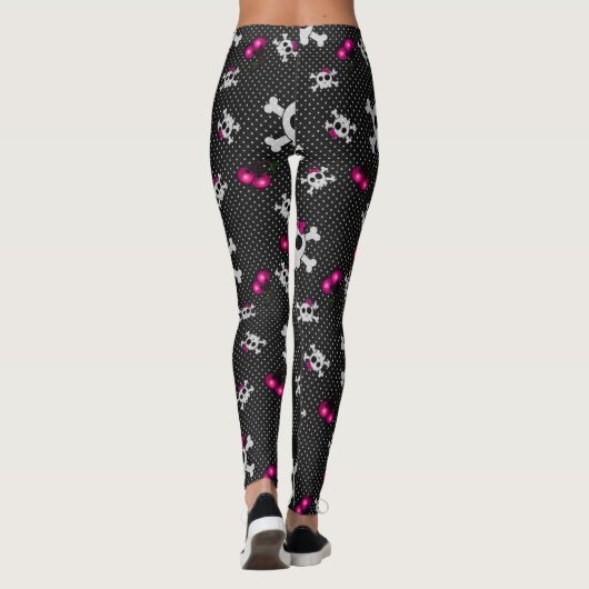Girly Gothic Skulls Leggings (Rückseite)