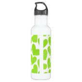Girly green pastellfarbene Liebe Herz Trinkflasche (Rückseite)