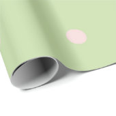 Girly Green & Pink Polka Dots Pastel Pattern Geschenkpapier (Rolleneckpunkt)