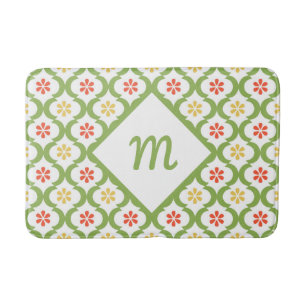 Girly Green Quatrefolien Niedliche Milchprodukte u Badematte