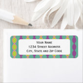 Girly Green und Lila Retro 70er Jahre Muster (Insitu)