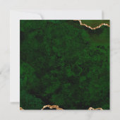 Girly Green Velvet Agate Geode Script Square Mitteilungskarte (Rückseite)